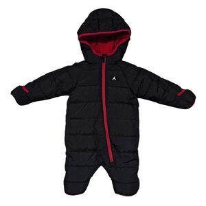 Jordan Bunting Snowsuit Baby 3 - 6 M Black Red Puffer Fleece Lined Footed Infant